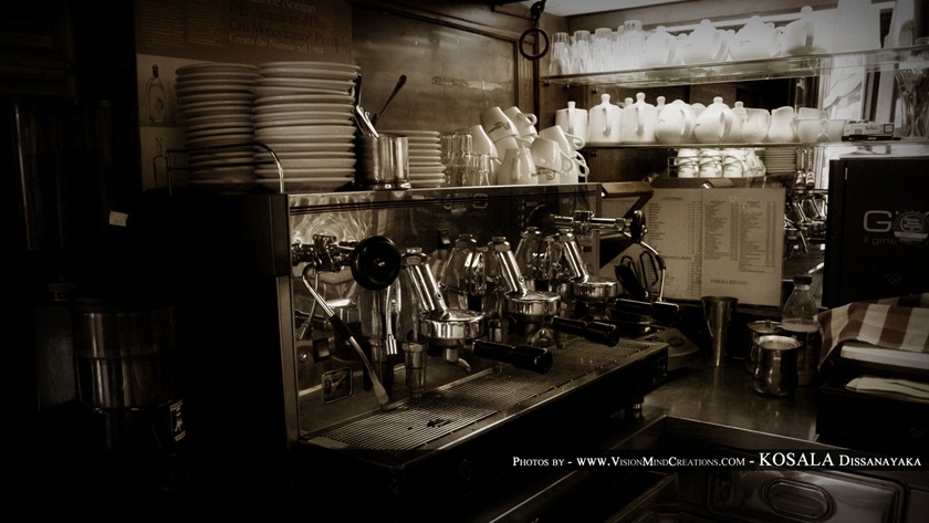 Un caffe di buon gusto alla vineria